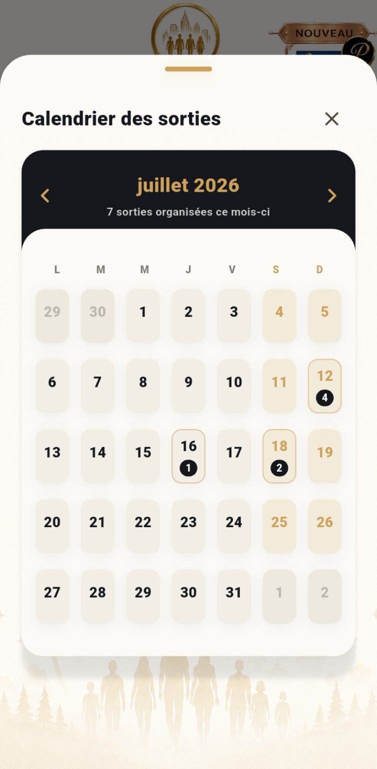Calendrier des sorties OSE